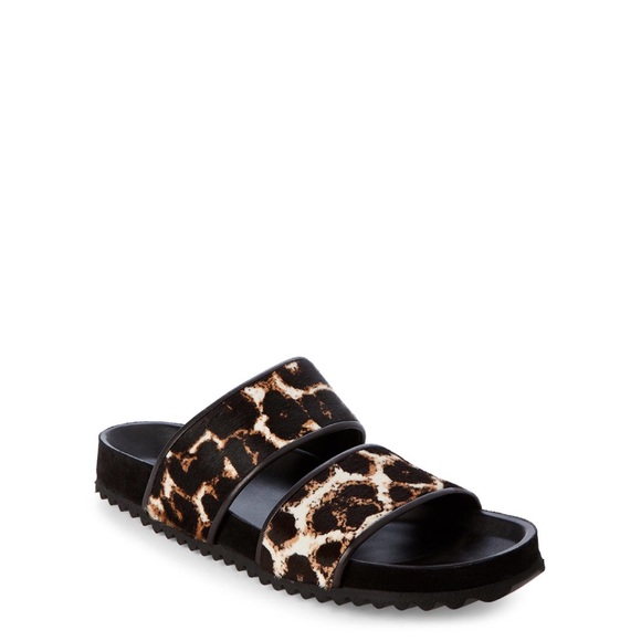 Sandro Shoes - Sandro Calf Hair Leopard Andy Band Slide Sandal